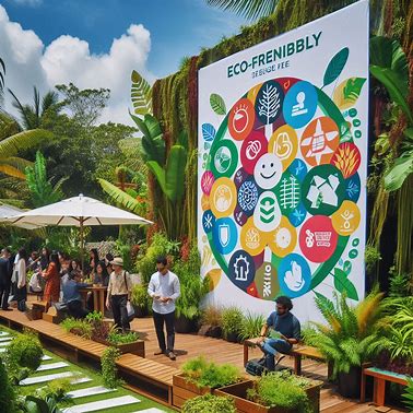event with eco friendly banner